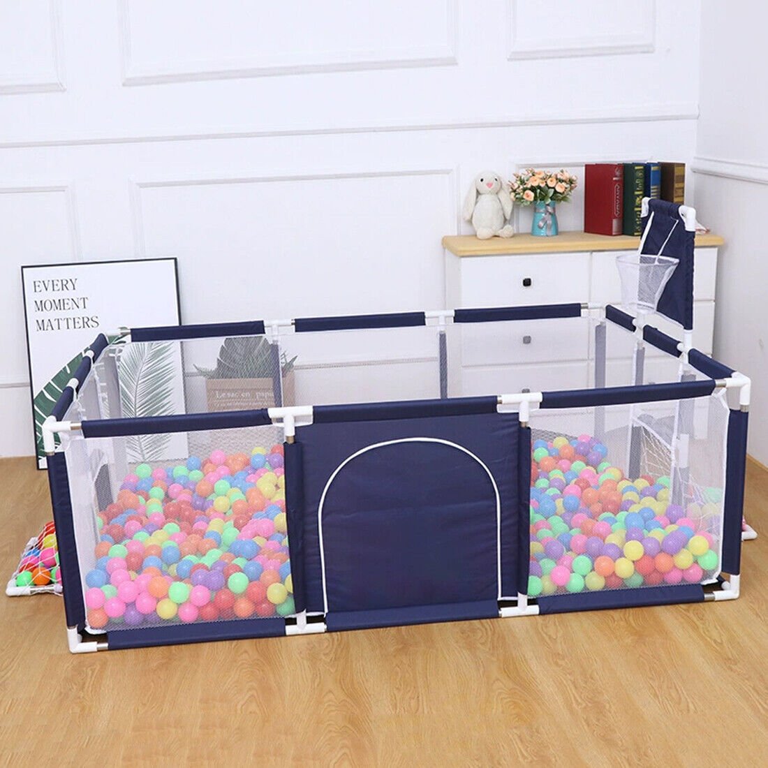 Large Baby Playpen Children Toddler Kids Indoor Play Pen Balls Pool Basket - Image 6